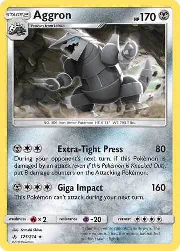 Sun & Moon Unbroken Bonds 125/214 Aggron