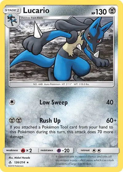 Sun & Moon Unbroken Bonds 126/214 Lucario