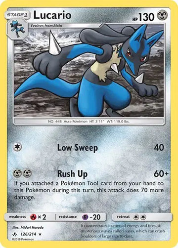 Sun & Moon Unbroken Bonds 126/214 Lucario