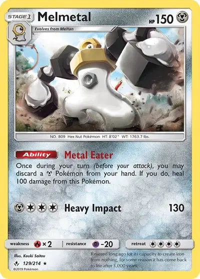 Sun & Moon Unbroken Bonds 129/214 Melmetal