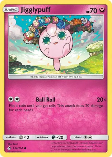 Sun & Moon Unbroken Bonds 134/214 Jigglypuff