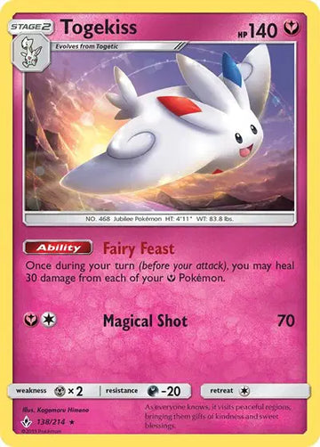 Sun & Moon Unbroken Bonds 138/214 Togekiss