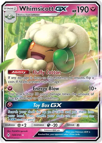 Sun & Moon Unbroken Bonds 140/214 Whimsicott GX