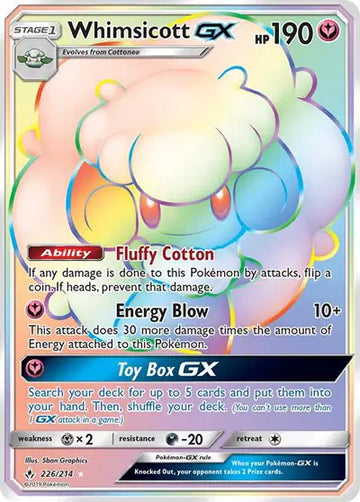 Sun & Moon Unbroken Bonds 226/214 Whimsicott GX (Secret)