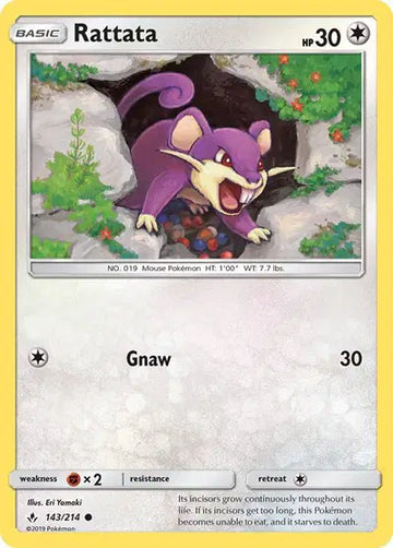 Sun & Moon Unbroken Bonds 143/214 Rattata