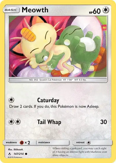 Sun & Moon Unbroken Bonds 147/214 Meowth