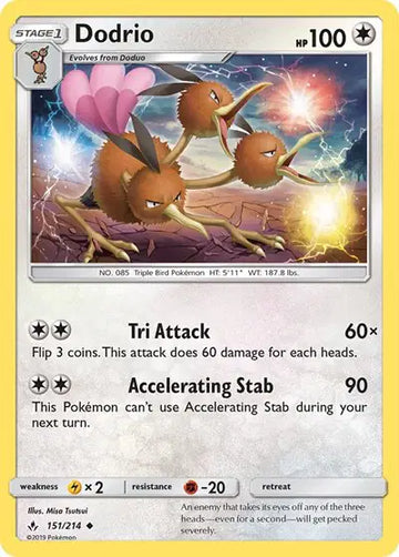 Sun & Moon Unbroken Bonds 151/214 Dodrio
