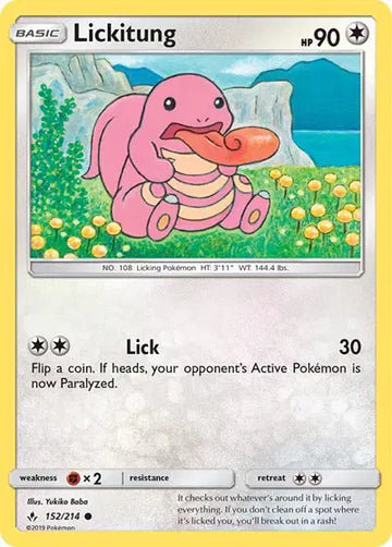 Sun & Moon Unbroken Bonds 152/214 Lickitung