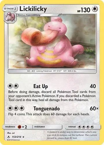 Sun & Moon Unbroken Bonds 153/214 Lickilicky