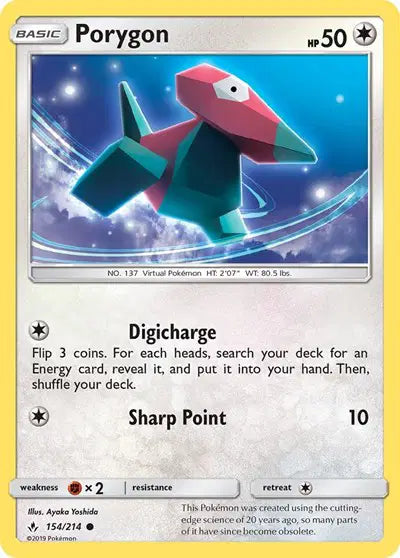 Sun & Moon Unbroken Bonds 154/214 Porygon (154)