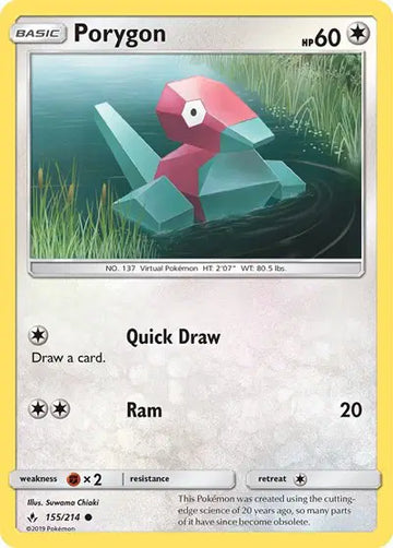 Sun & Moon Unbroken Bonds 155/214 Porygon (155)