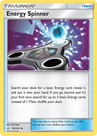 Sun & Moon Unbroken Bonds 170/214 Energy Spinner