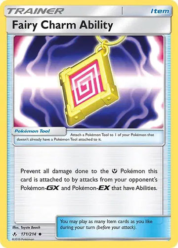 Sun & Moon Unbroken Bonds 171/214 Fairy Charm Ability
