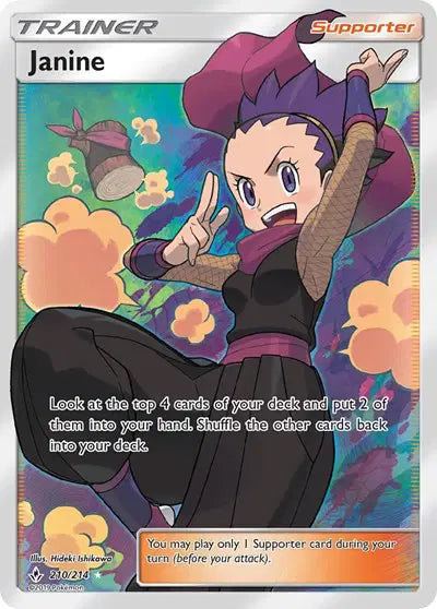 Sun & Moon Unbroken Bonds 210/214 Janine (Full Art)