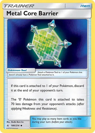 Sun & Moon Unbroken Bonds 180/214 Metal Core Barrier