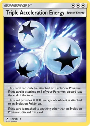 Sun & Moon Unbroken Bonds 190/214 Triple Acceleration Energy