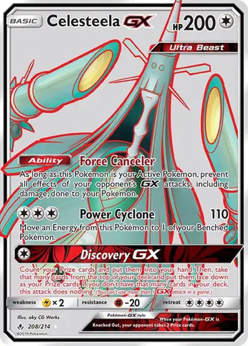 Sun & Moon Unbroken Bonds 208/214 Celesteela GX (Full Art)