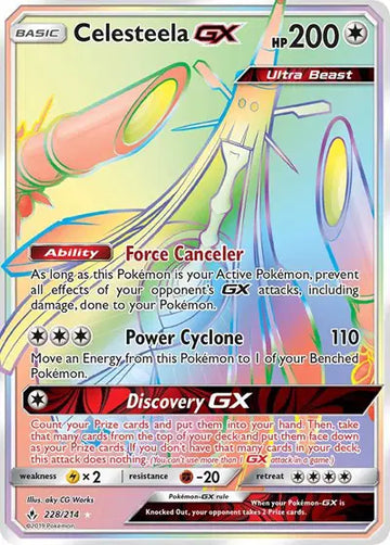 Sun & Moon Unbroken Bonds 228/214 Celesteela GX (Secret)
