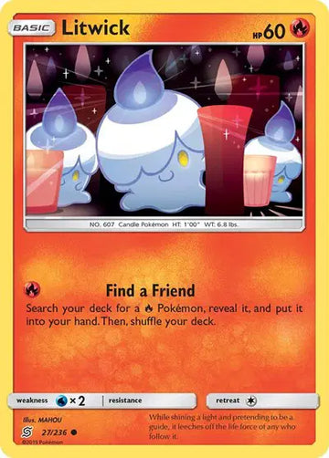 Sun & Moon Unified Minds 27/236 Litwick (27)