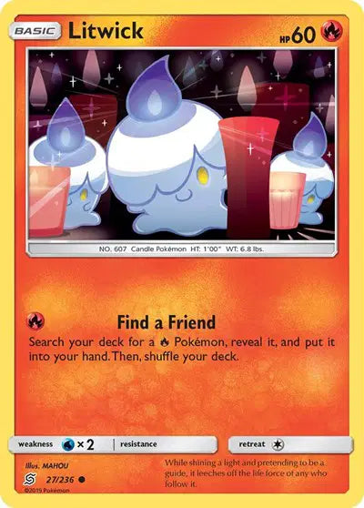 Sun & Moon Unified Minds 27/236 Litwick (27)