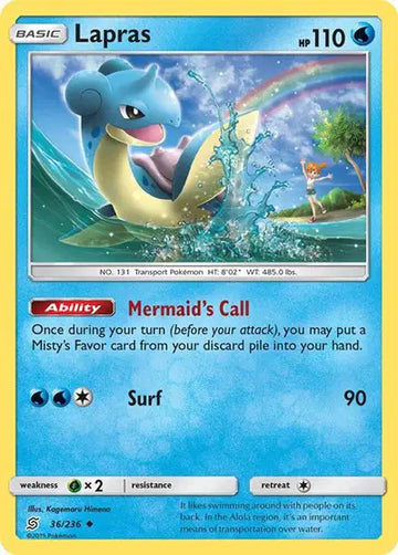 Sun & Moon Unified Minds  36/236 Lapras