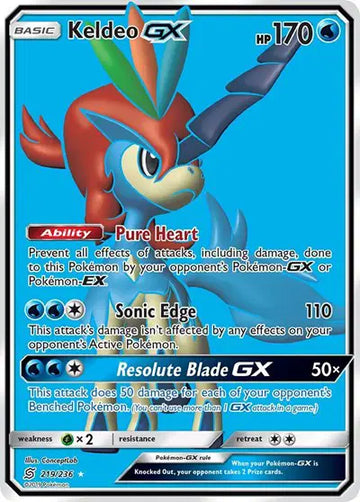 Sun & Moon Unified Minds - 219/236 Keldeo GX (Full Art)