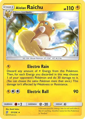 Sun & Moon Unified Minds  57/236 Alolan Raichu
