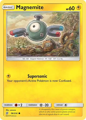 Sun & Moon Unified Minds 58/236 Magnemite