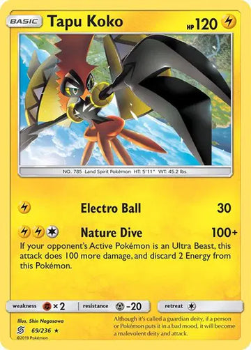 Sun & Moon Unified Minds  69/236 Tapu Koko