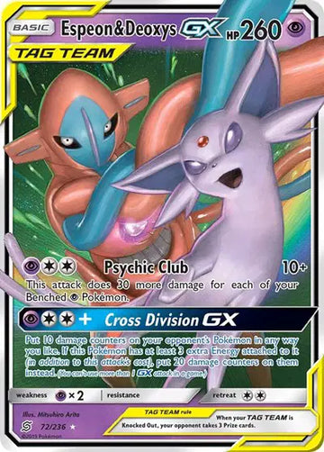 Sun & Moon Unified Minds  72/236 Espeon & Deoxys GX