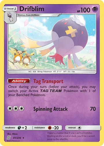 Sun & Moon Unified Minds  81/236 Drifblim
