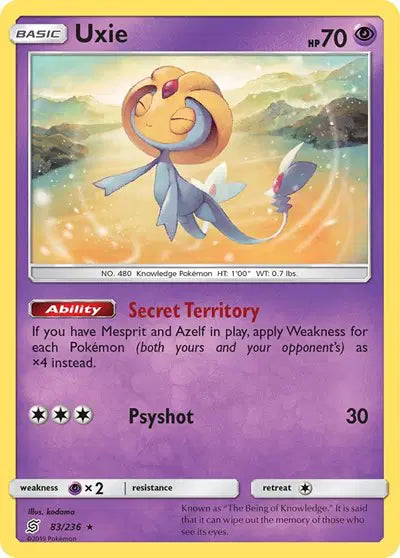 Sun & Moon Unified Minds 83/236 Uxie
