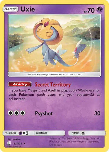 Sun & Moon Unified Minds 83/236 Uxie