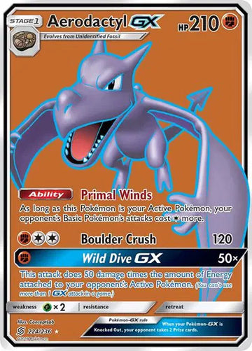 Sun & Moon Unified Minds 224/236 Aerodactyl GX (Full Art)
