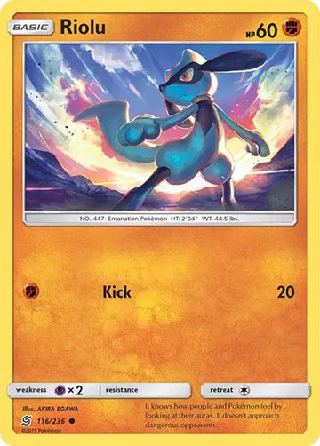 Sun & Moon Unified Minds - 116/236  Riolu (116)
