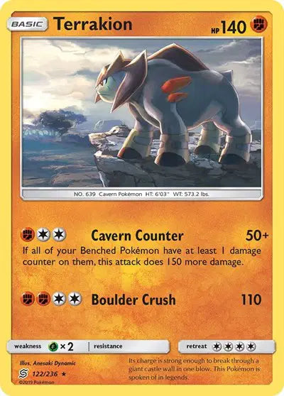 Sun & Moon Unified Minds  122/236 Terrakion