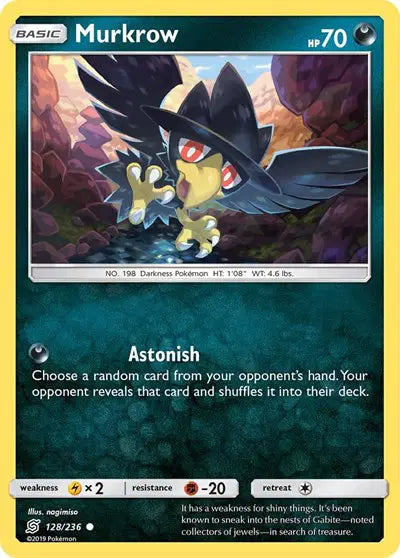 Sun & Moon Unified Minds - 128/236 Murkrow (128)