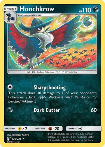 Sun & Moon Unified Minds  130/236 Honchkrow
