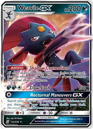 Sun & Moon Unified Minds  132/236 Weavile GX