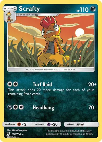 Sun & Moon Unified Minds 138/236 Scrafty