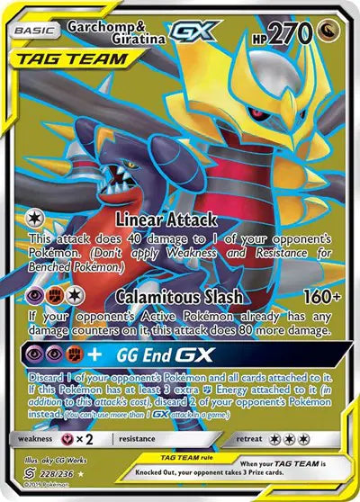 Sun & Moon Unified Minds  228/236 Garchomp & Giratina GX (Full Art)