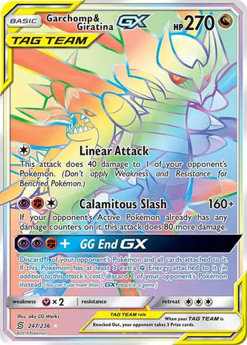 Sun & Moon Unified Minds  247/236 Garchomp & Giratina GX (Secret)