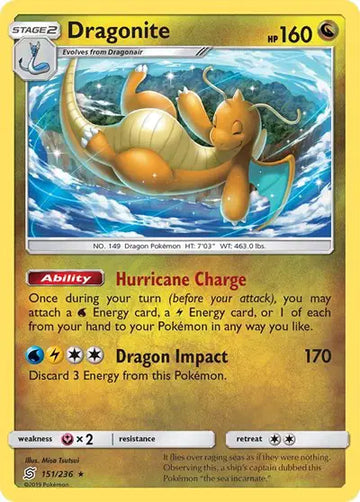 Sun & Moon Unified Minds 151/236 Dragonite