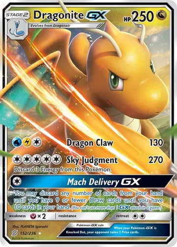 Sun & Moon Unified Minds 152/236 Dragonite GX
