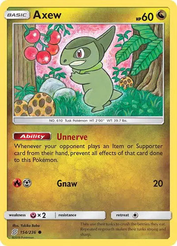 Sun & Moon Unified Minds 154/236 Axew