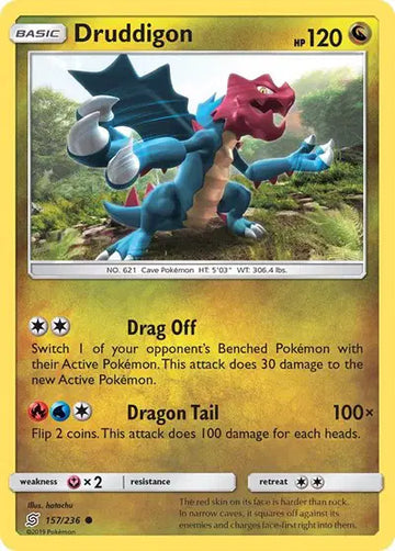 Sun & Moon Unified Minds 157/236 Druddigon
