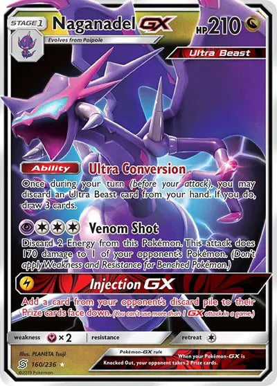 Sun & Moon Unified Minds 160/236 Naganadel GX