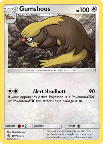 Sun & Moon Unified Minds  181/236 Gumshoos