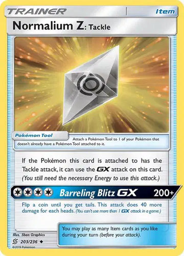 Sun & Moon Unified Minds  203/236 Normalium Z: Tackle