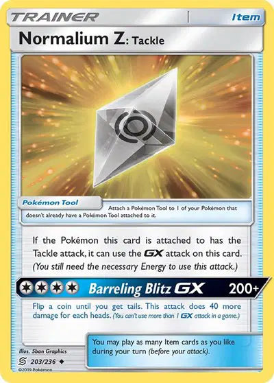 Sun & Moon Unified Minds  203/236 Normalium Z: Tackle